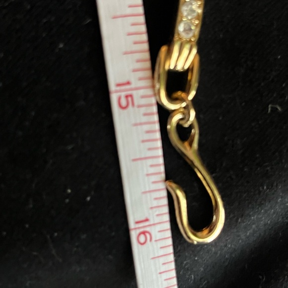 Elegant Gold Tone Micro Paved Cubic Zirconia Necklace - Picture 6 of 8